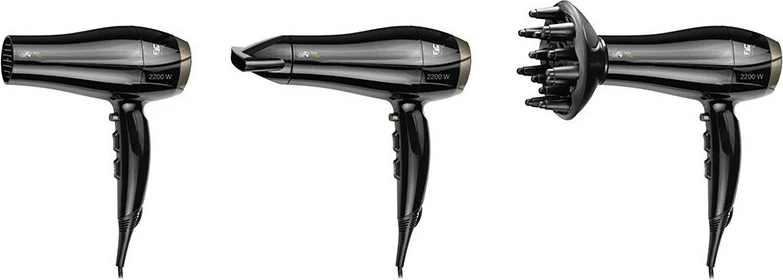 Sušilnik za lase Lafe SWJ-002, 2200 W, črn, z koncentratorjem in difuzorjem