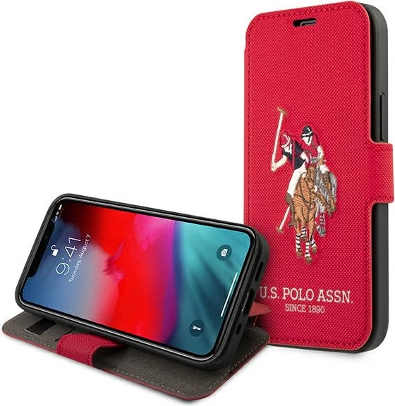 Ovitek za iPhone 12 mini, Polo vezenje, rdeč — U.S. Polo Assn. USFLBKP12SPUGFLRE