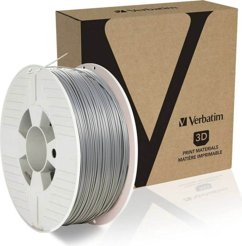 Filament ABS 3D, Verbatim 1,75 mm, 1 kg, sivo/srebrn
