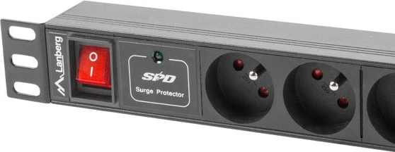 Razdelilec napajanja za regal, Lanberg, 2500W, 2 m, črn