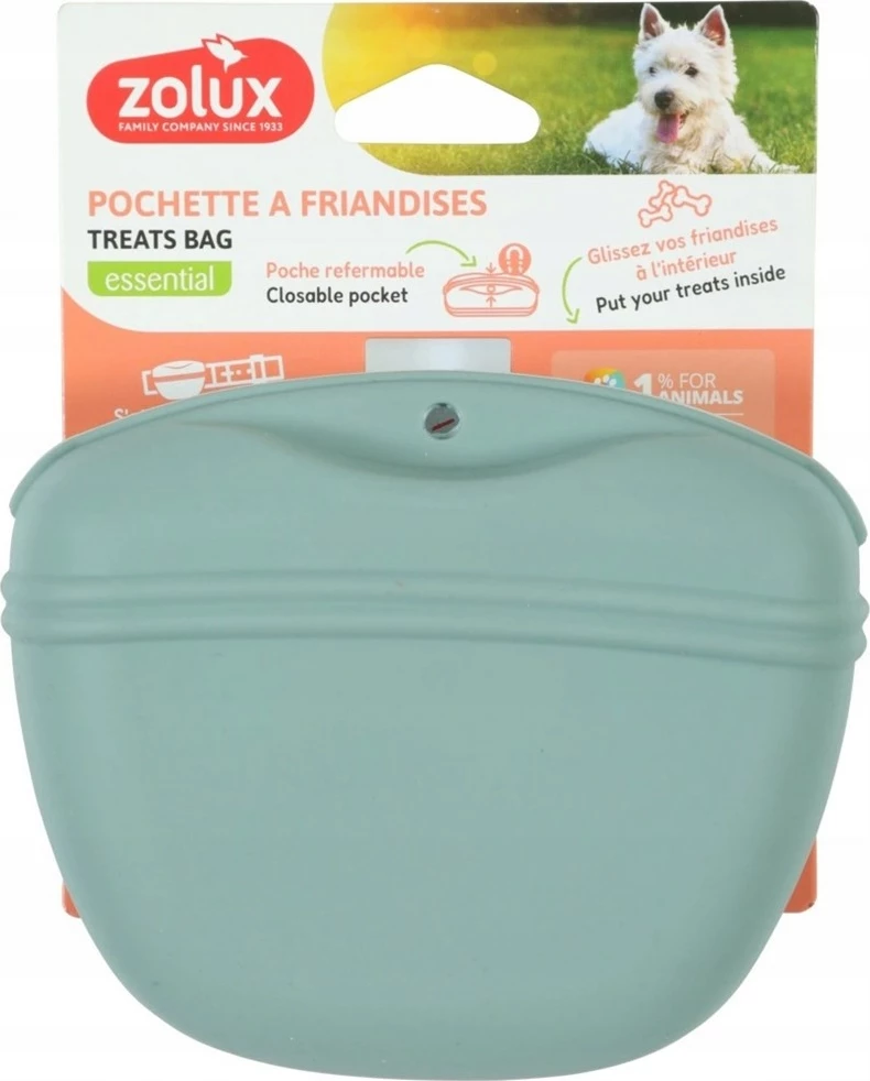 Vrečka za priboljške ZOLUX, silikonska, zelena