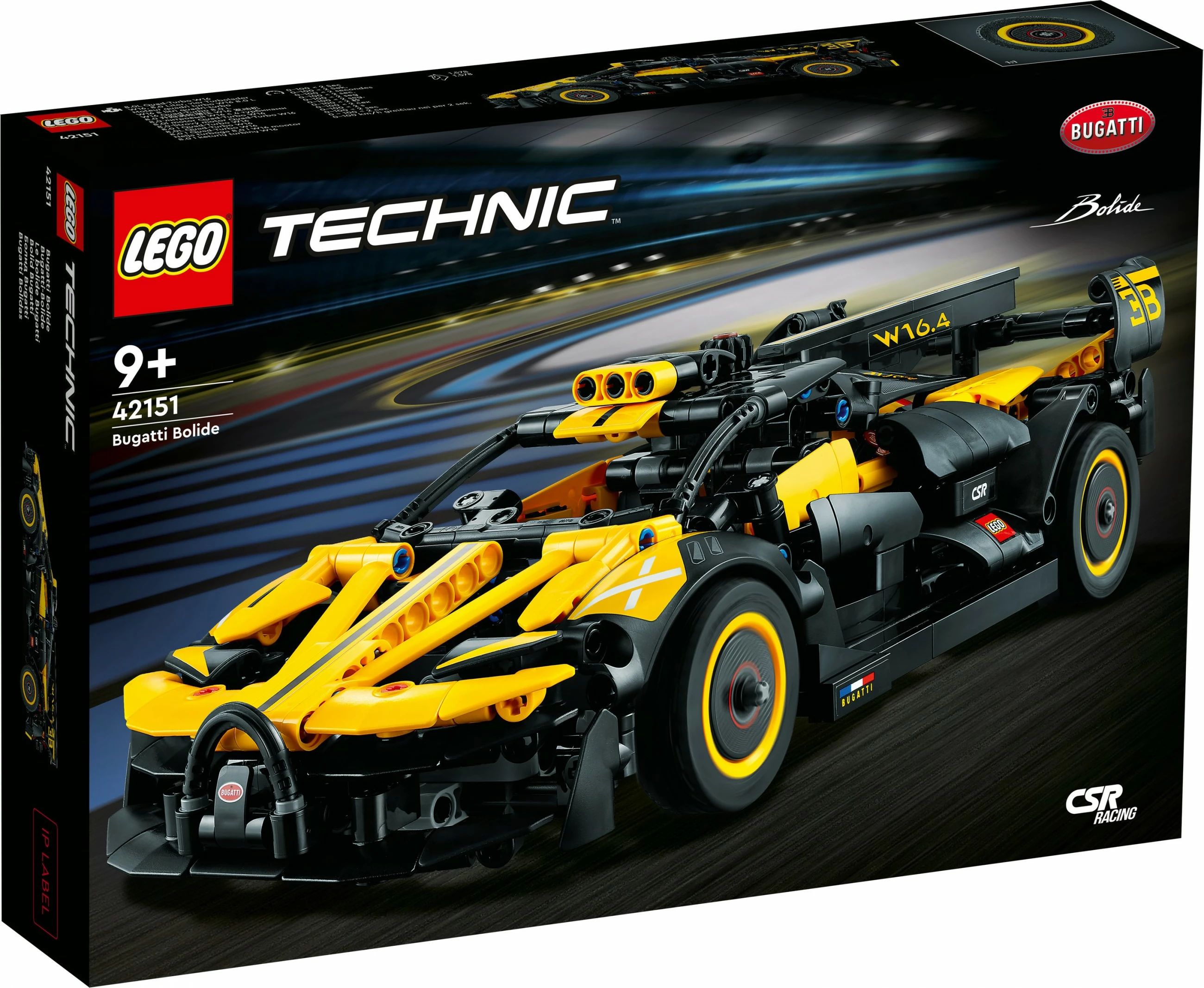 Set gradnje LEGO Technic Bugatti Bolide, 905 kosov, plastika, večbarven