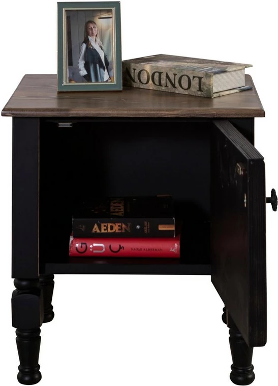 Komodna za nočno omarico, Hanah Home Ada, črna