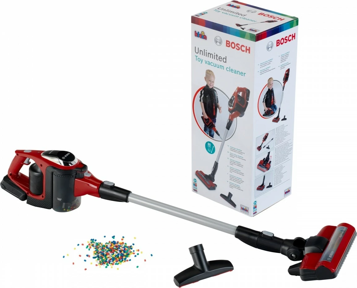 Igrača sesalnik Bosch Unlimited, za otroke, rdeče/črno/srebrno