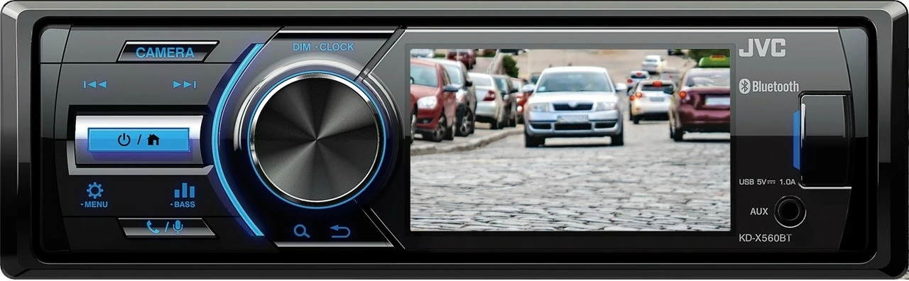 Avtoradio JVC KDX-560BT, Bluetooth, zaslon 3 palce, črn