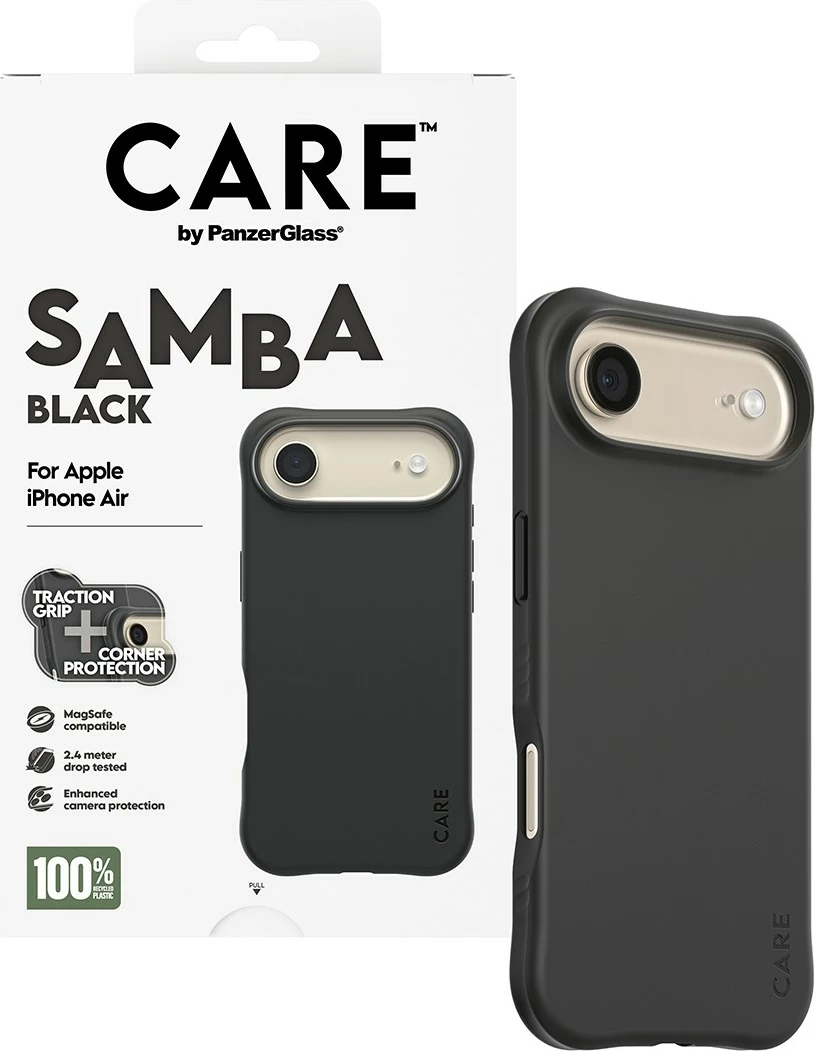 Ovitek PanzerGlass CARE Samba MagSafe za iPhone Air, črn