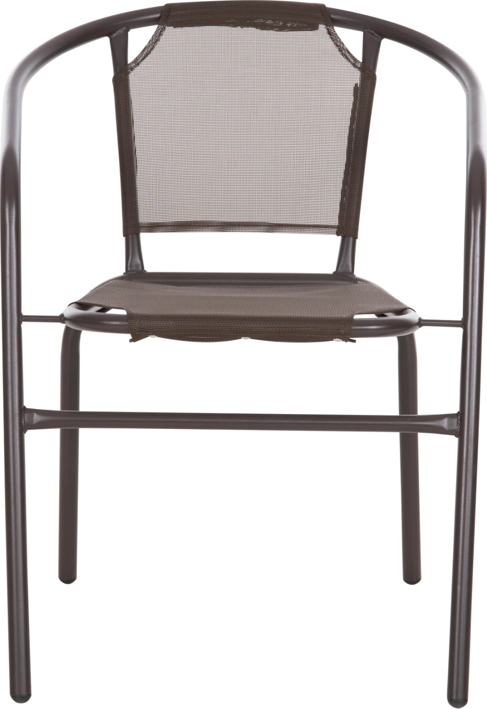 Vrtni naslanjač LEDAN FH5977.02 kovina in tekstilen v rjavi barvi 55x58x72H cm