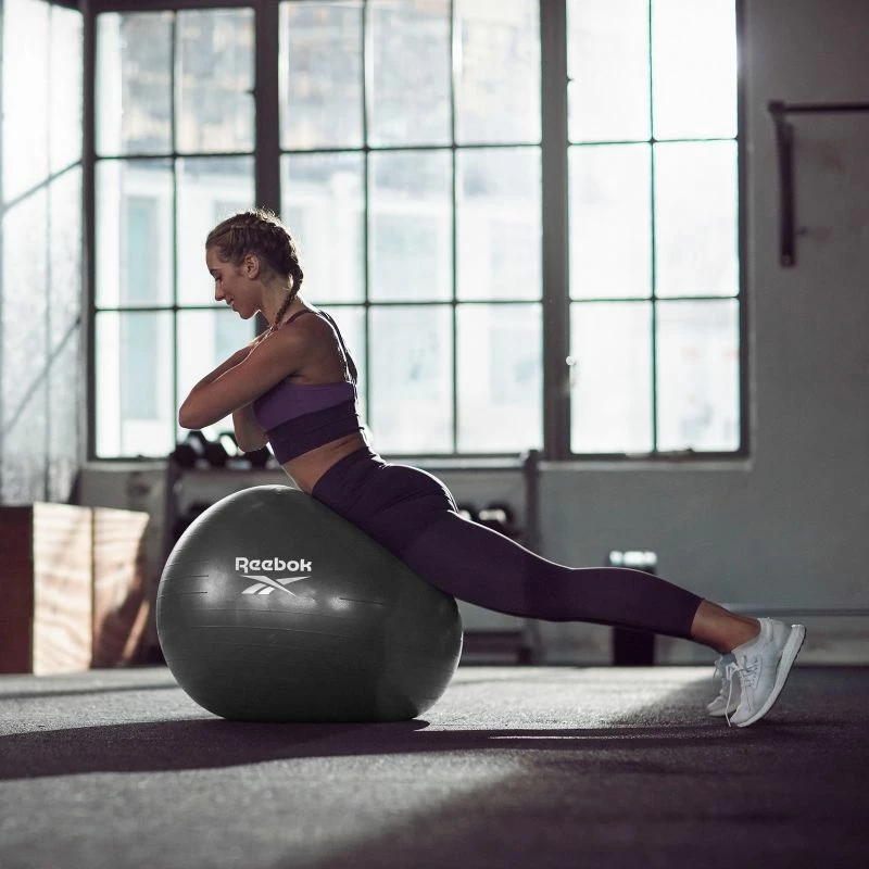 Gimnastična žoga Reebok, 55 cm, črna, za moške in ženske Gimnastična žoga Reebok, 55 cm, črna, za moške in ženske