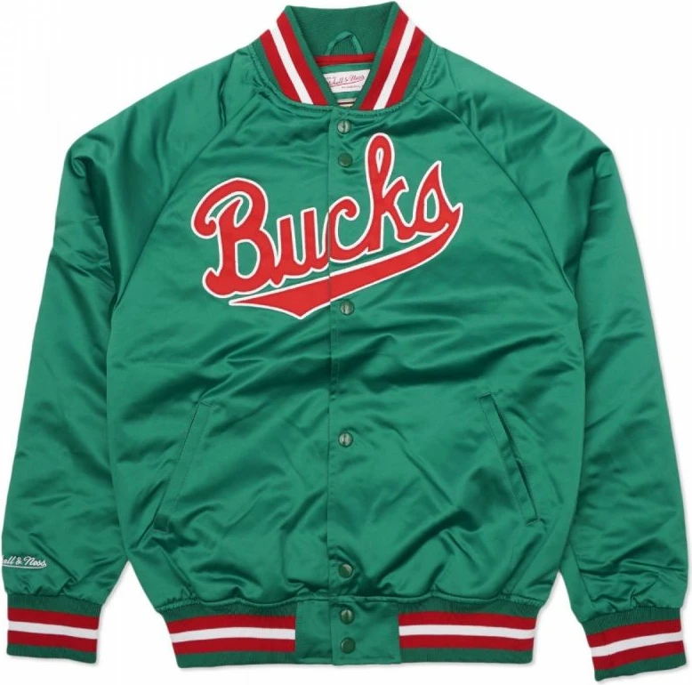 Jakna za moške Mitchell & Ness, NBA Milwaukee Bucks, zelena