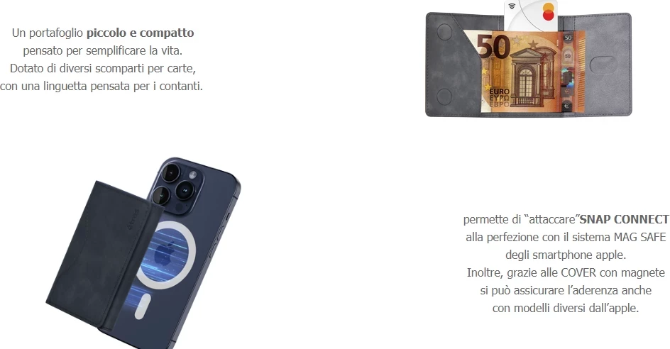 Pametna denarnica Etres Smart Wallet Classic, rdeča