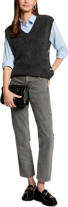 Jopica brez rokavov z V-izrezom Morgan De Toi, siva