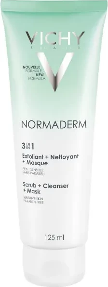 Čistilo za obraz 3 v 1 Vichy Normaderm, 125 ml