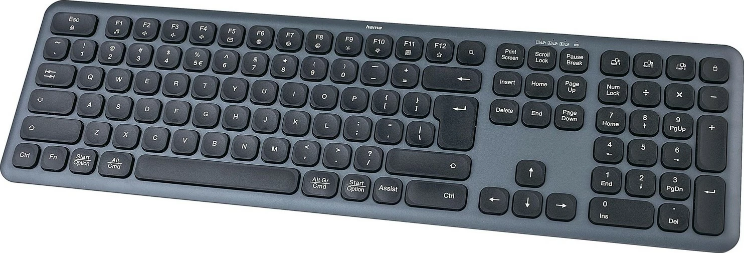 Brezžična večnaprava tipkovnica Hama WK-550, črna