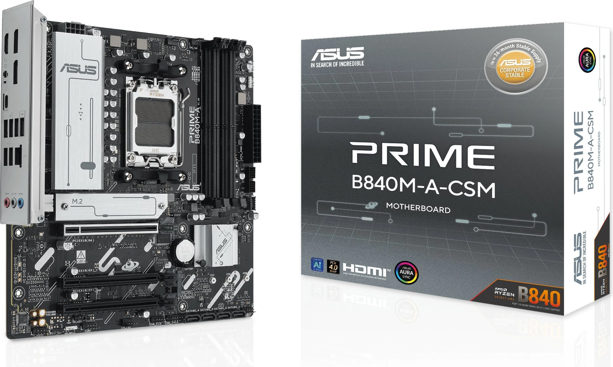 Matična plošča ASUS PRIME B840M-A-CSM, Socket AM5, DDR5, 192 GB