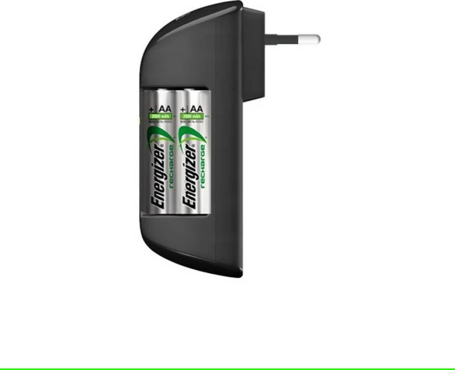 Polnilec baterij z 4 AA baterijami, Energizer Pro + Power Plus, črn