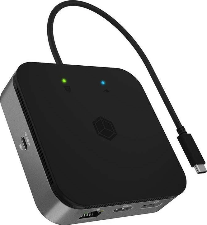 Dokovna postaja 7v1 USB4, 2x USB3.2 Gen 2, 1x USB-C, 1x HDMI, 1x DP, avdio, PD 60W, ICY Box, črna