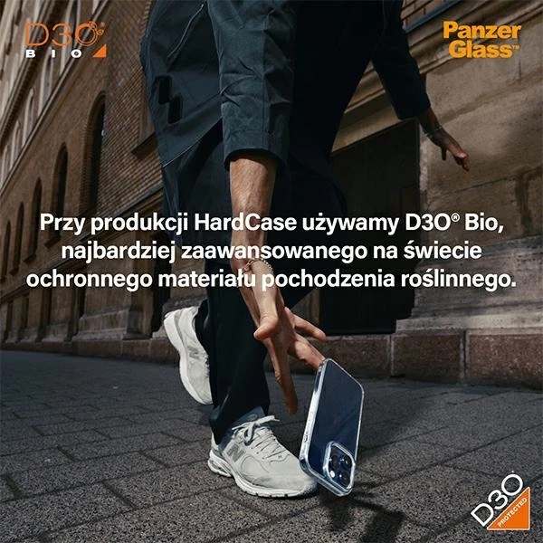 Prozoren ovitek PanzerGlass HardCase z D3O za iPhone 15 Pro Max