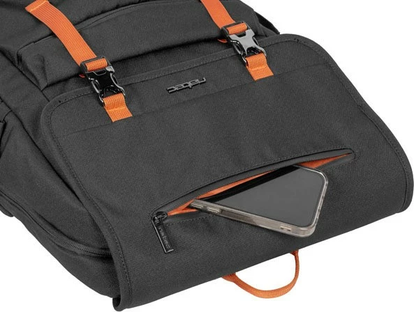 Nahrbtnik za prenosnik Natec Niala, 15,6", 18 L, črn z oranžno
