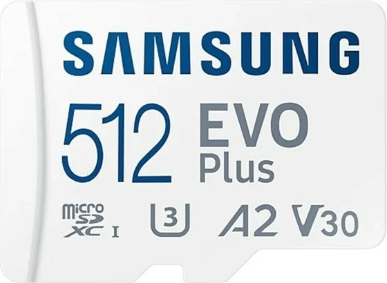 MicroSD pomnilniška kartica 512 GB z SD-adapterjem, Samsung EVO Plus MicroSD pomnilniška kartica 512 GB z SD-adapterjem, Samsung EVO Plus