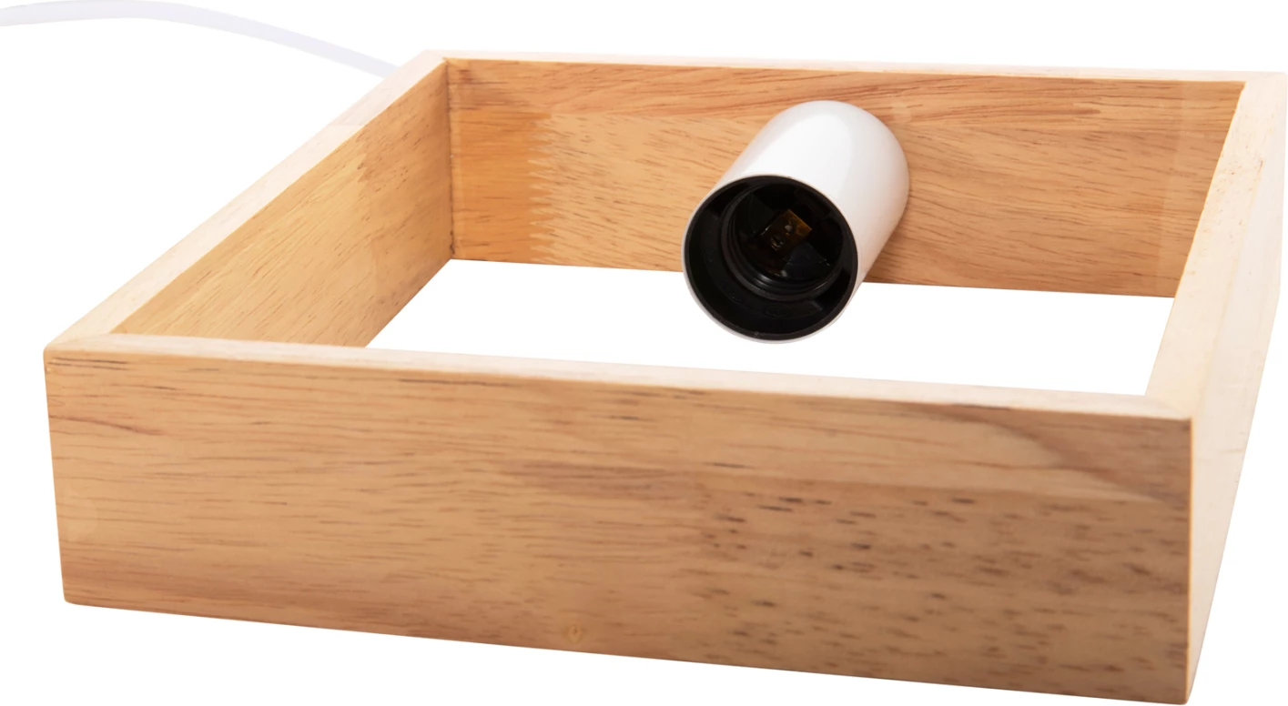 Stropna viseča svetilka FH4072 3-lučna lesene geometrijske oblike