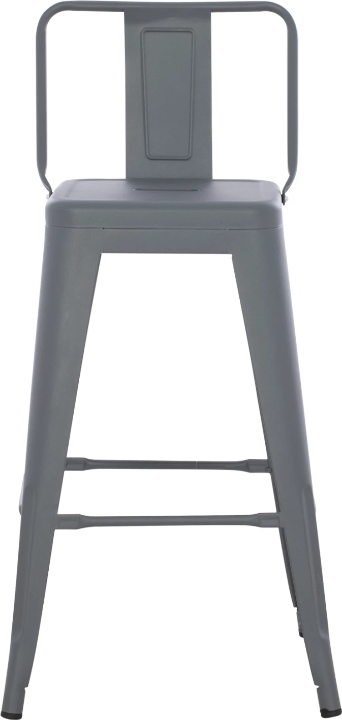 Barski stol srednje višine MELITA-PRO FH8574.50 kovinski v sivi barvi 43x43x88H cm