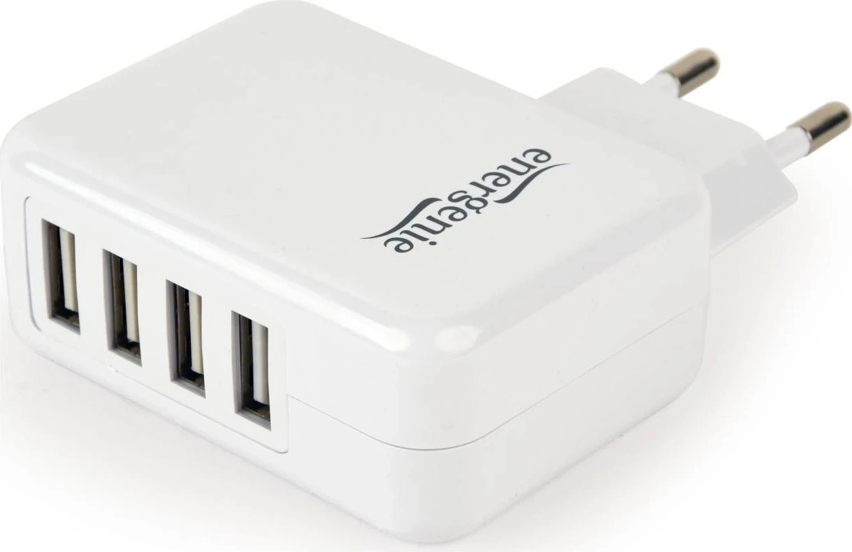 Polnilec z 4 USB 3.1 vrati Gembird, bel