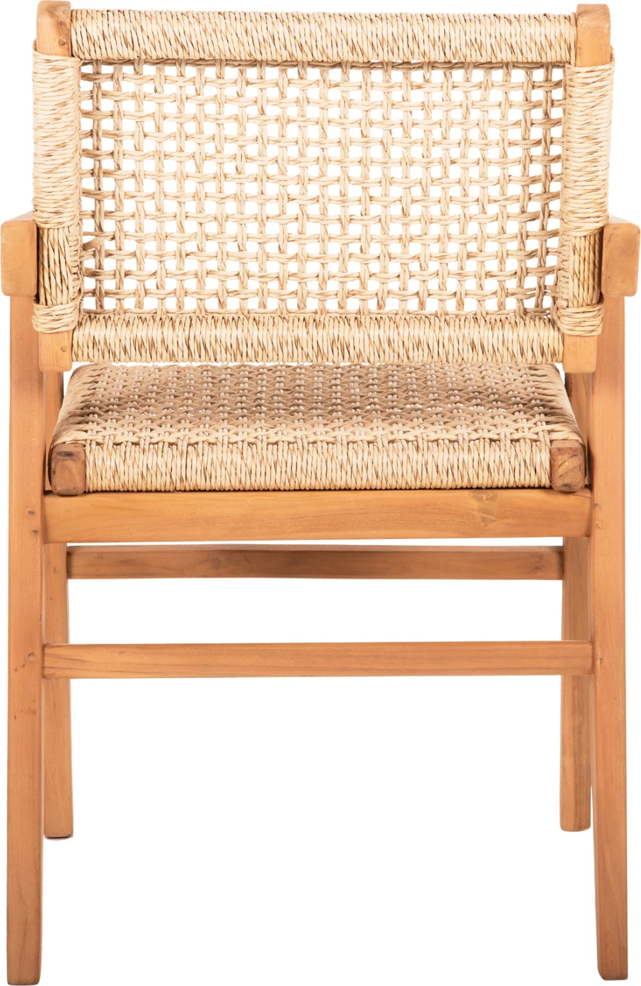 Jedilniški naslanjač BJORN FH9403.11 iz masivnega tikovega lesa-vrvi 54,5x61x85H cm