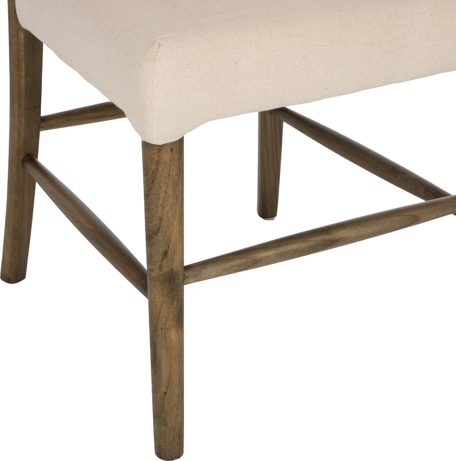 Stol iz lesa Toon z naslonom iz ratana in sedežem iz blaga FH9406.04 47x52x91.5Hcm