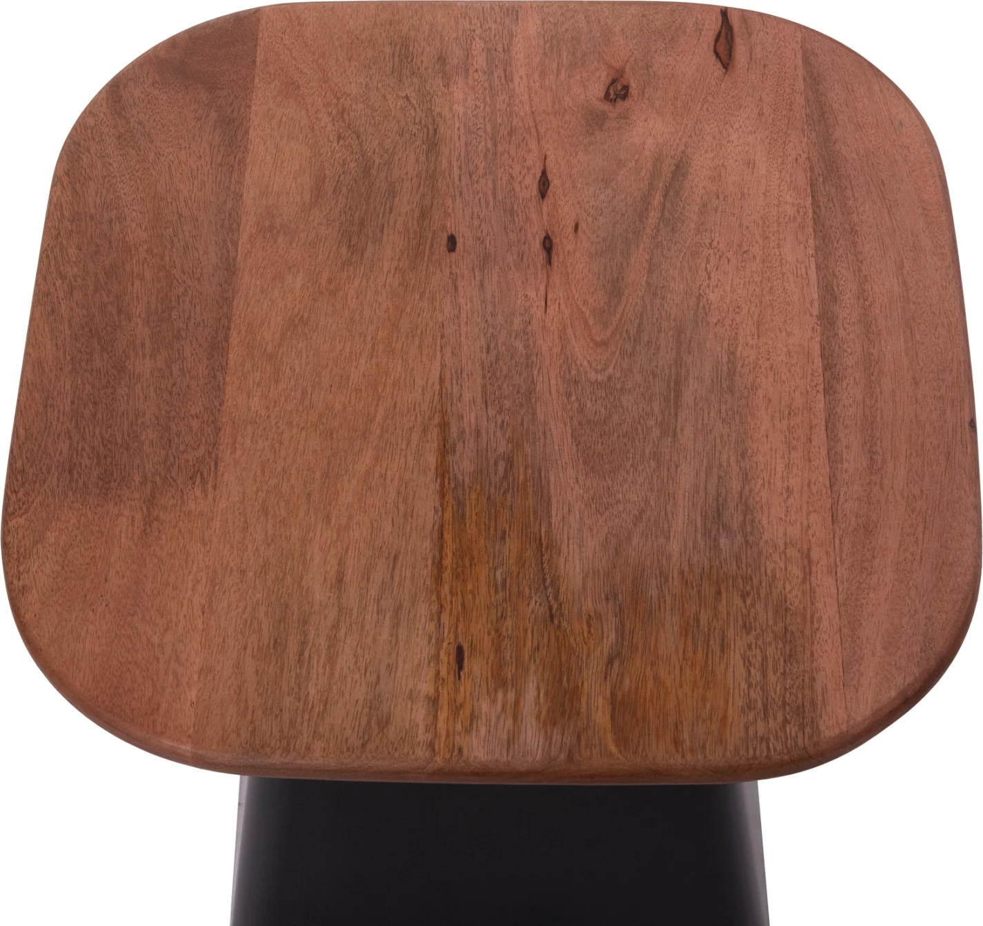 Klubske mizice 2 kosa VAIOLA FH9998 z mangovim lesom in črnimi kovinskimi podstavki 40x40 & 50x50 cm