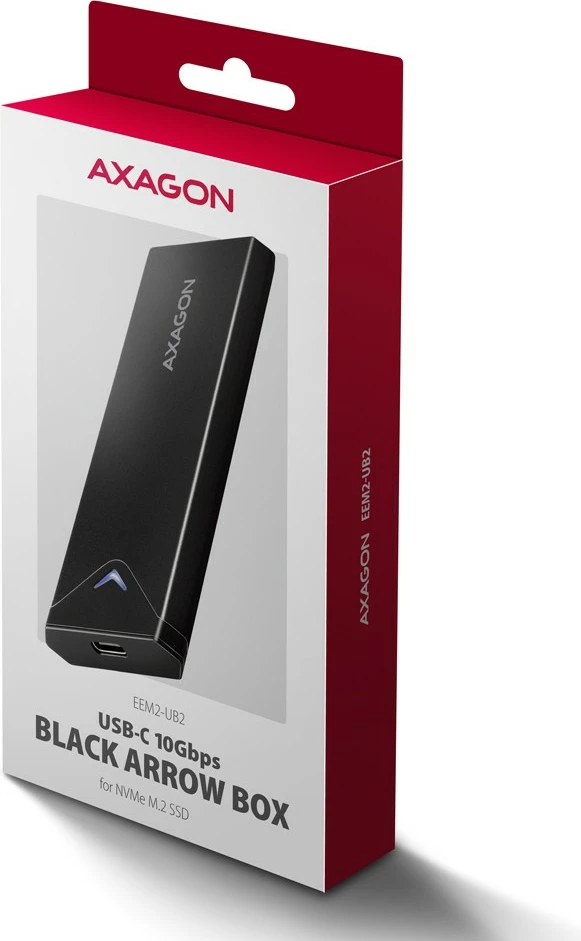 Zunanja ohišje za M.2 NVMe SSD AXAGON EEM2-UB2, USB-C 3.2 Gen 2, črno Zunanja ohišje za M.2 NVMe SSD AXAGON EEM2-UB2, USB-C 3.2 Gen 2, črno