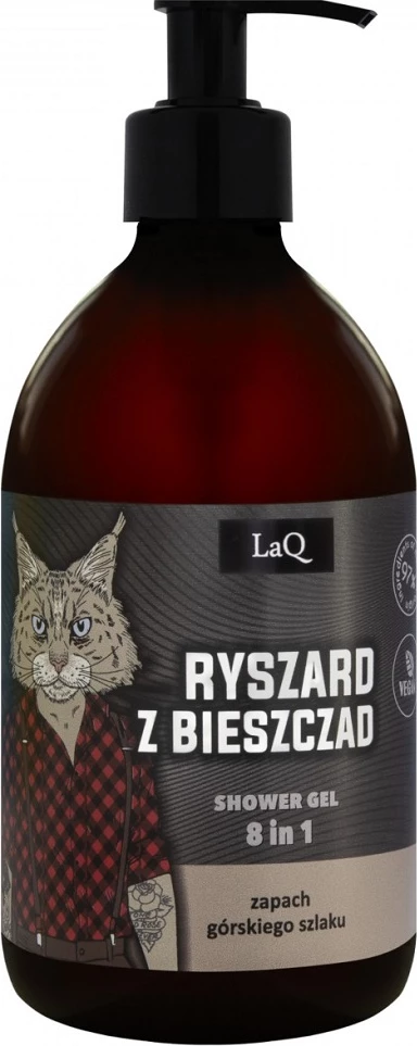 Gel za prhanje 8-v-1 za moške LaQ Ryszard iz Bieszczady Exclusive, 500 ml