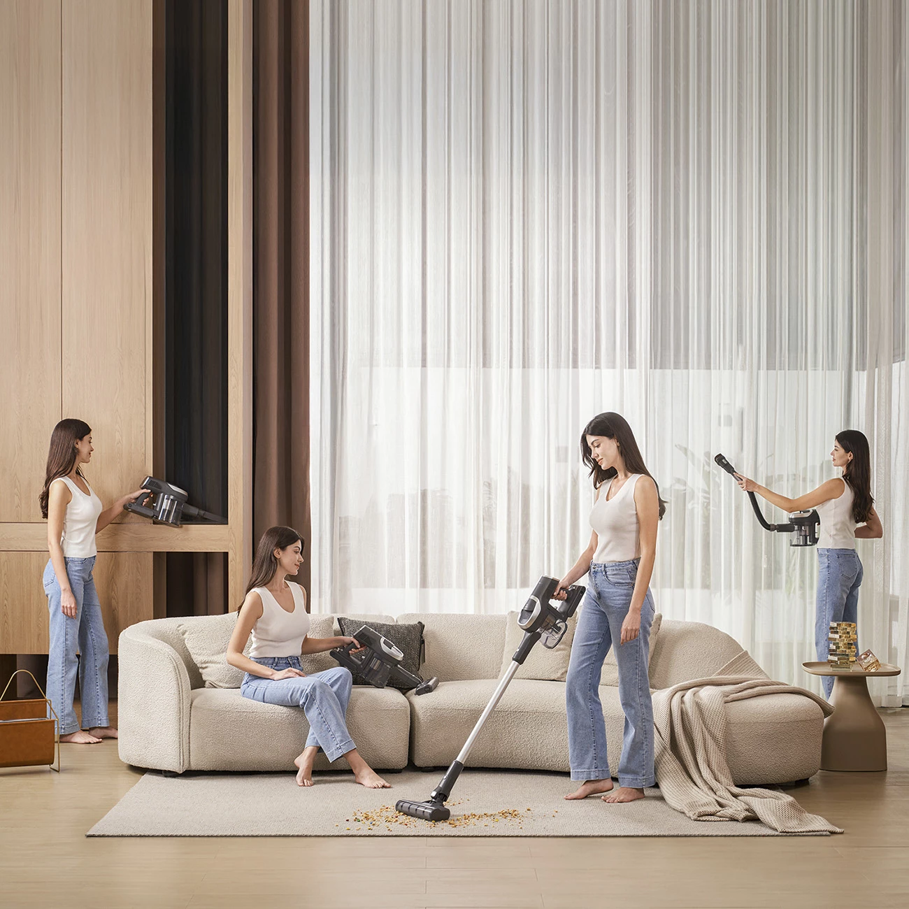 Brezžični sesalnik JIMMY JV83 Pro, 500 W, 0,5 L, z LED zaslonom, črn