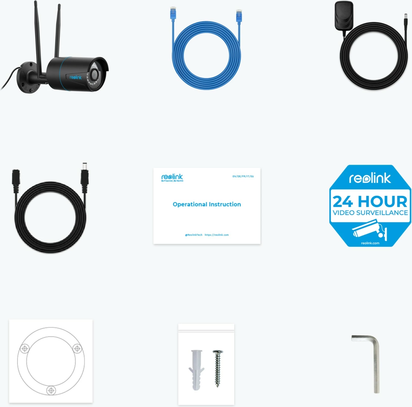 Varnostna kamera Reolink W320-B, 5MP, Wi‑Fi 2.4/5 GHz, črna