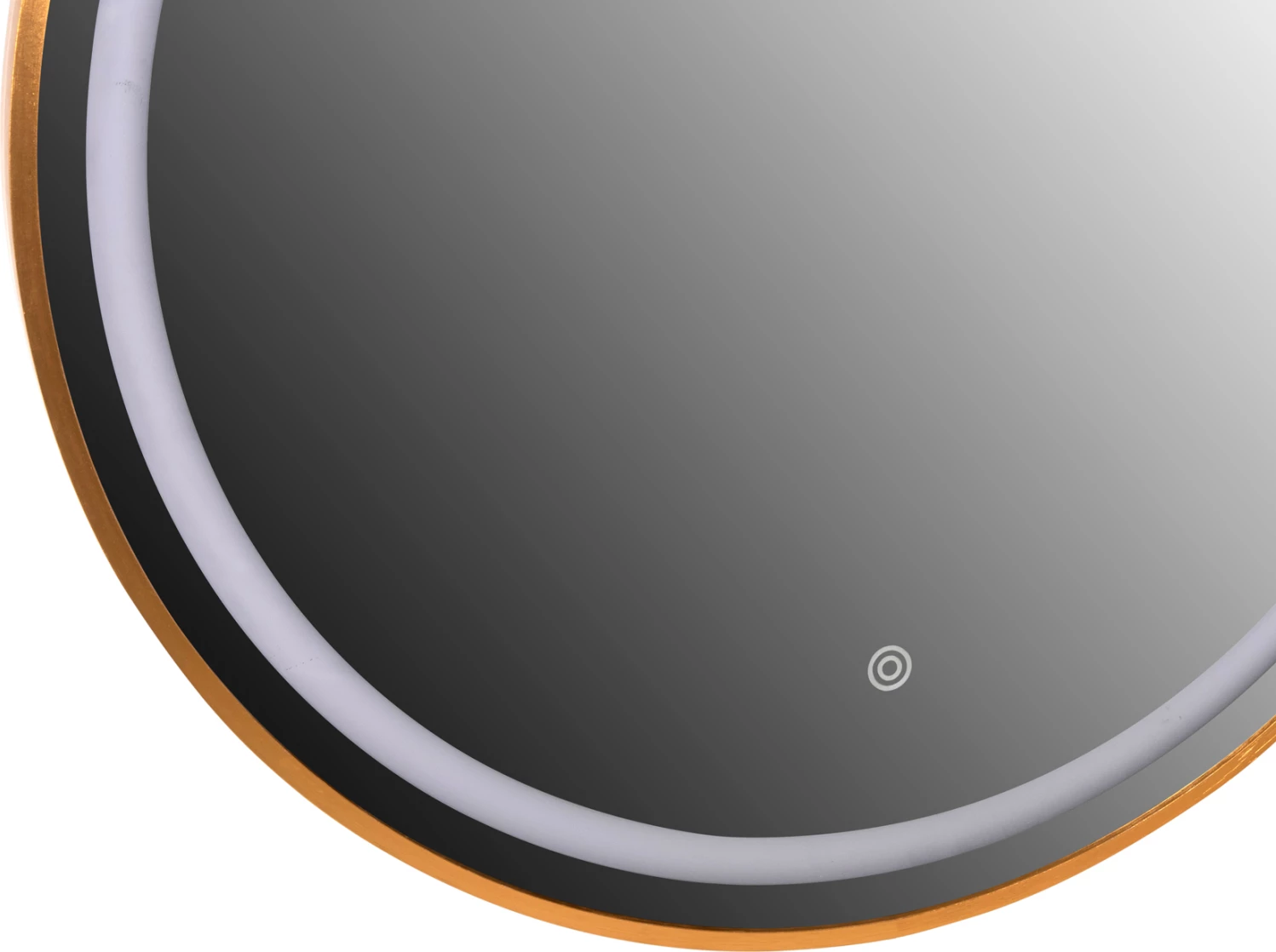 Stenska ogledala Rounder FH4503.30 aluminijast okvir v zlati barvi z LED osvetlitvijo Φ80cm