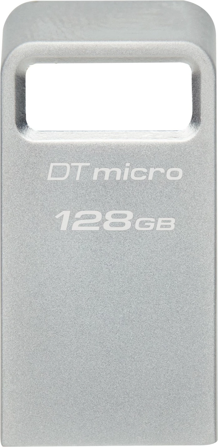 USB-pomnilnik 128 GB, USB 3.2 Gen 1, kovinski, srebrn — Kingston DataTraveler Micro