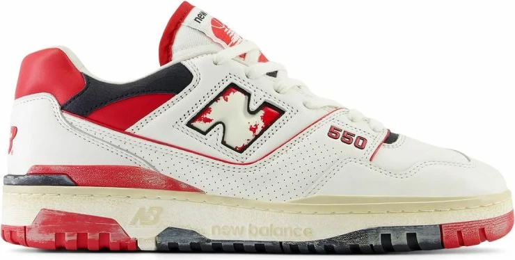 Superge, New Balance BB550VGA, bele z rdečimi — unisex