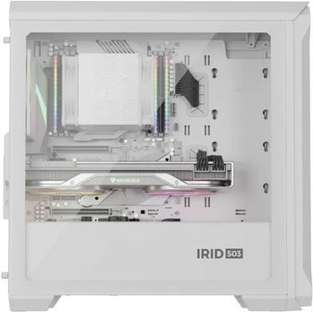 Računalniško ohišje Micro Tower, ARGB, bel, Natec Genesis IRID 503 ARGB LITE
