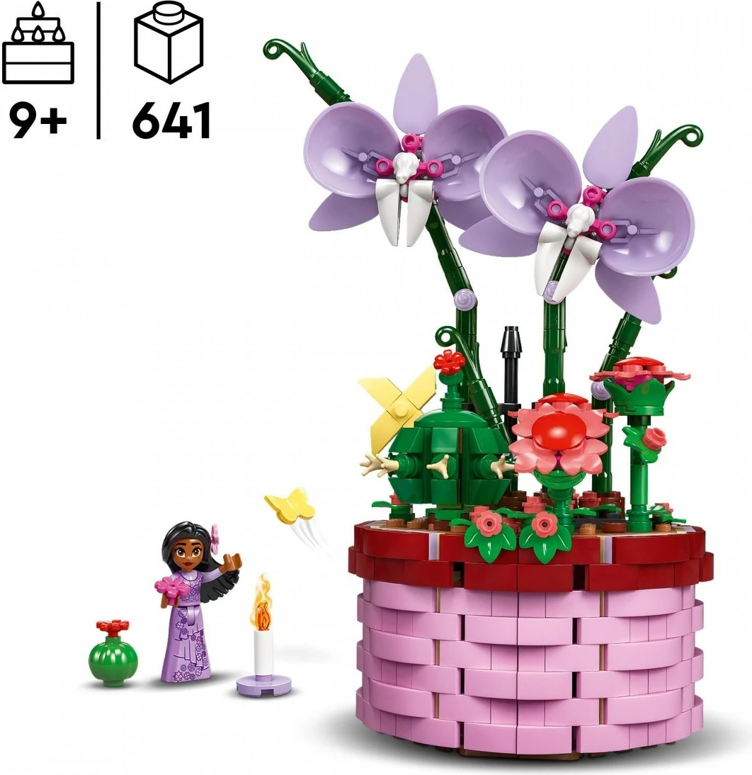 Gradbeni set Encanto Isabeli Flowerpot, LEGO 43237, 641 kosov, za otroke, plastika