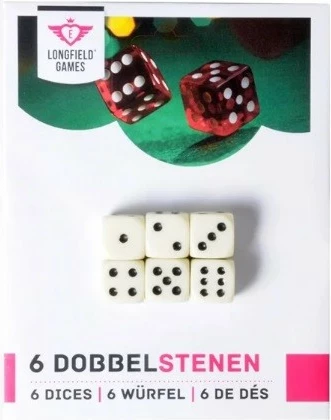 Set plastičnih kock Engelhart 01617, bele, 6 kosov