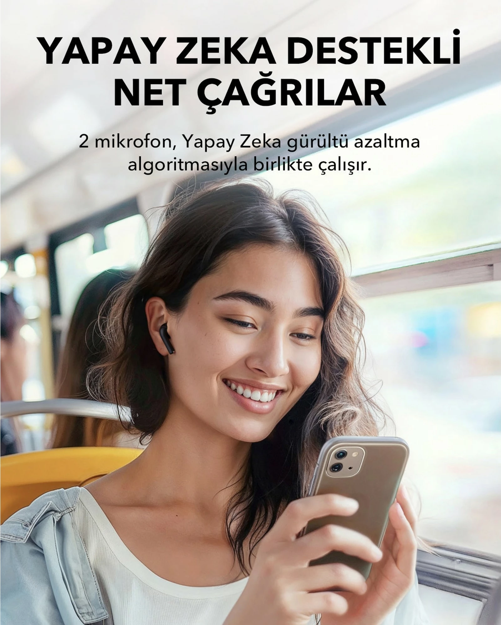 Brezžične TWS slušalke Soundcore K20i, USB Type-C, črne