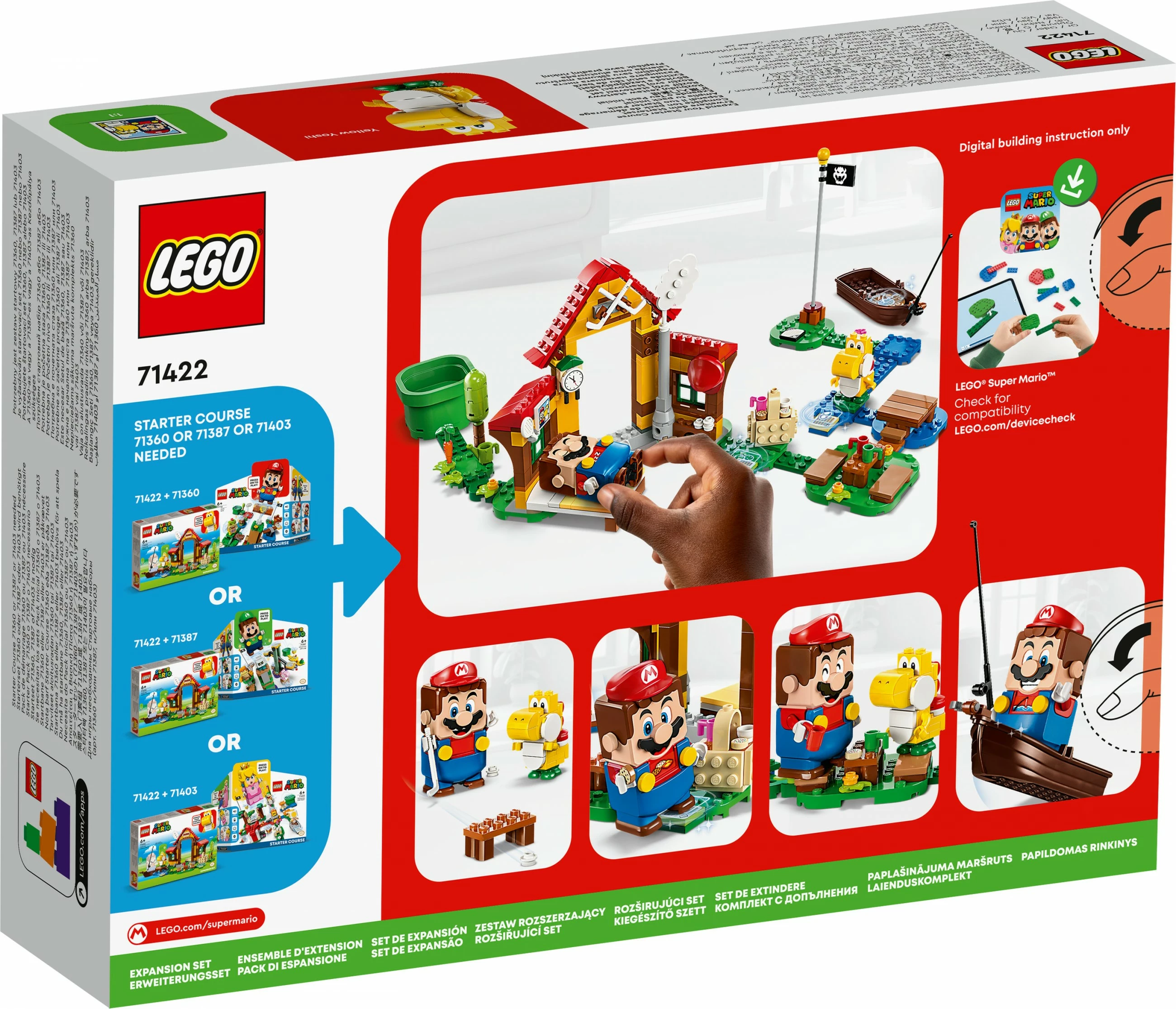 Set za sestavljanje LEGO Super Mario, Piknik pri Mariovi hiši, 259 kosov, večbarven