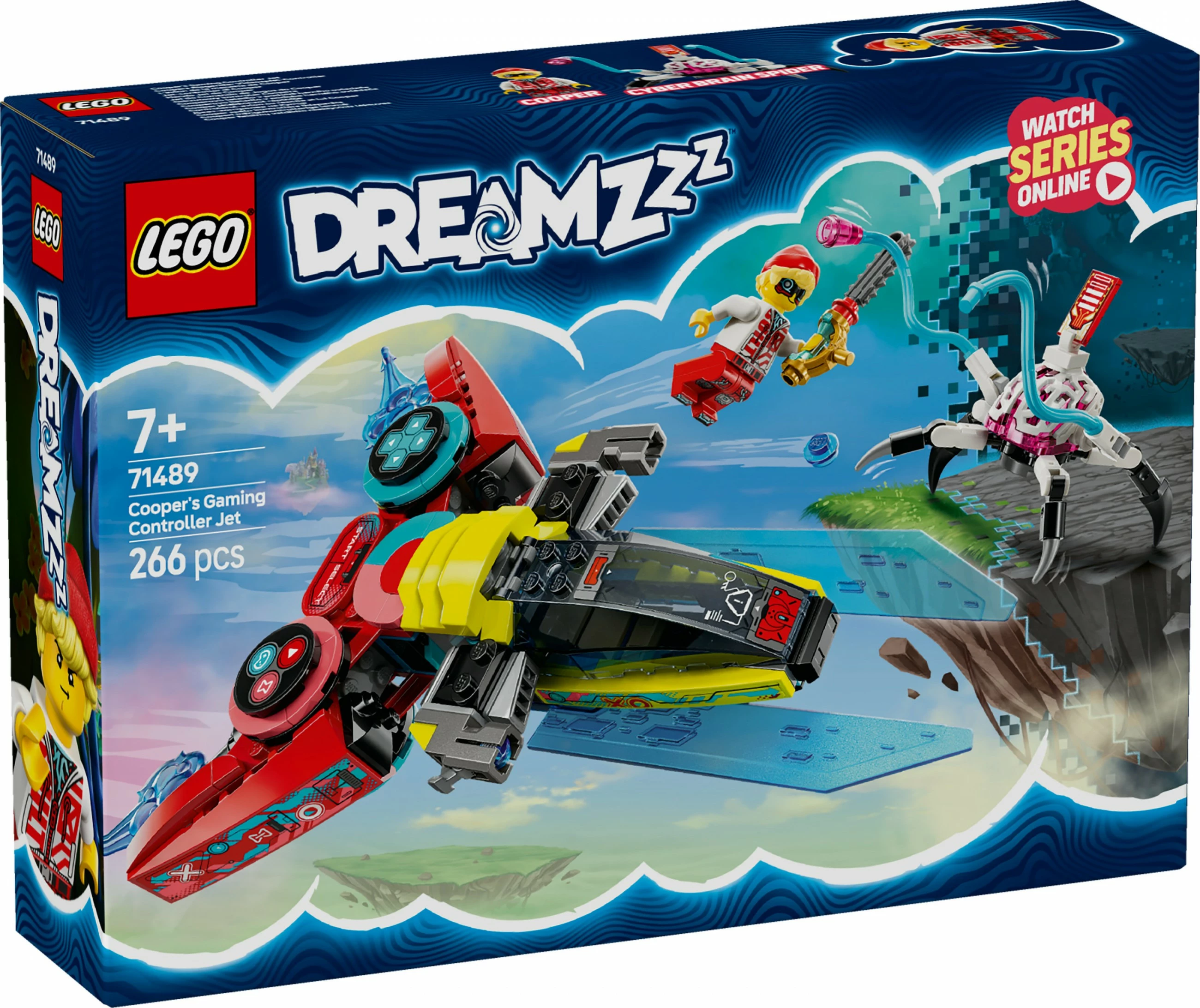 Gradbeni set DREAMZzz Cooper's Gaming Controller Jet LEGO 71489, 266 delov, večbarven