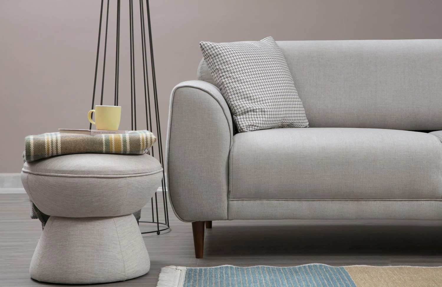 Kotna sedežna garnitura z ležiščem Atelier del Sofa, desna, bež