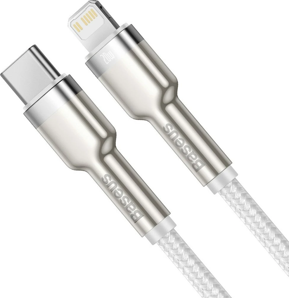 Kabel USB-C na Lightning, Baseus Cafule, bel, 20W, 1 m