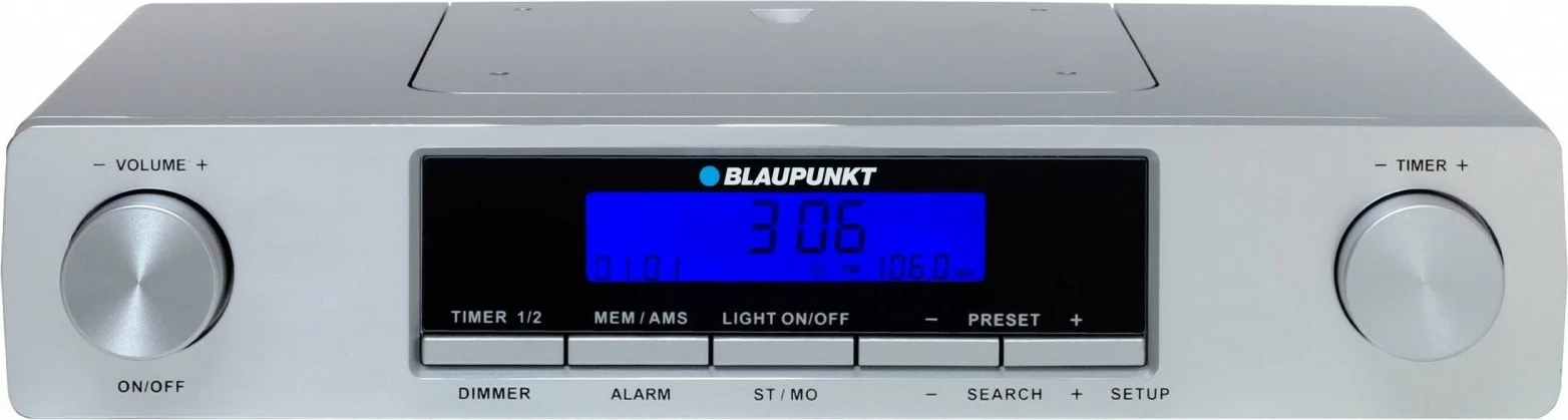 Kuhinjski radio Blaupunkt KR12SL, FM, ura, alarm, časovnik, srebrn