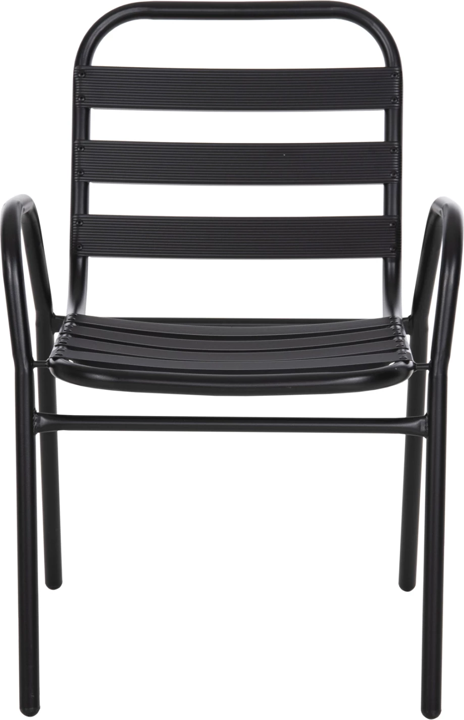 Stol Prelude FH5970.03 kovinski okvir-aluminij sedež in naslonjalo-črna 54x56x79Hcm