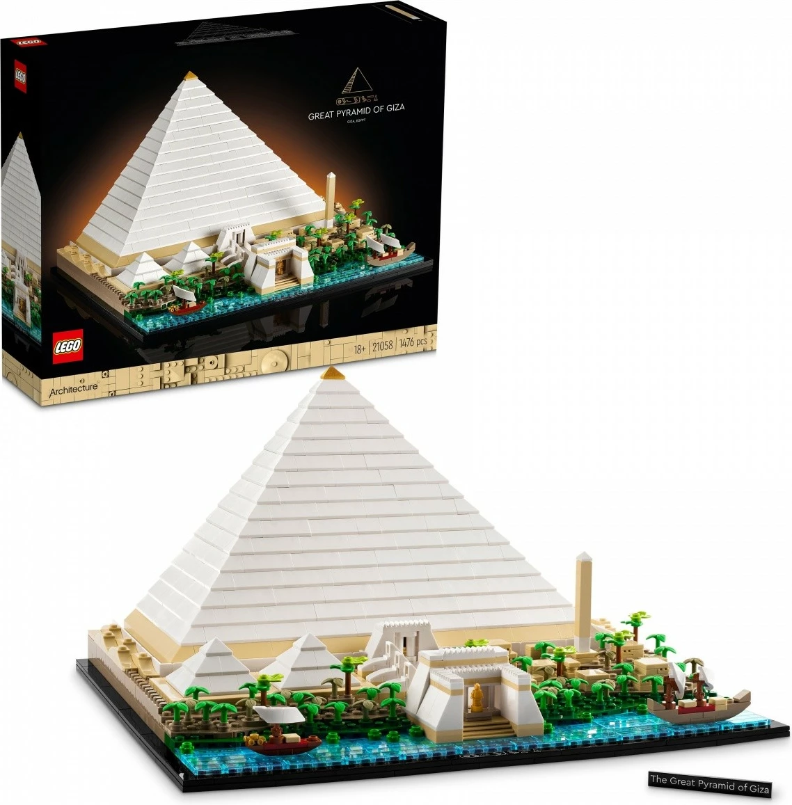 Gradbeni komplet LEGO Architecture Pyramid of Khufu 21058, 1476 delov