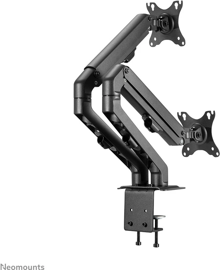 Nosilec za dva monitorja Neomounts FPMA-D650DBLACK, 17–27 palcev, nastavljiva višina z gas spring, črn Nosilec za dva monitorja Neomounts FPMA-D650DBLACK, 17–27 palcev, nastavljiva višina z gas spring, črn
