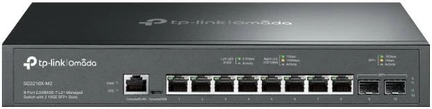 Stikalo TP-LINK SG3210X-M2, 8x2.5GE, 2xSFP+, upravljano, črno
