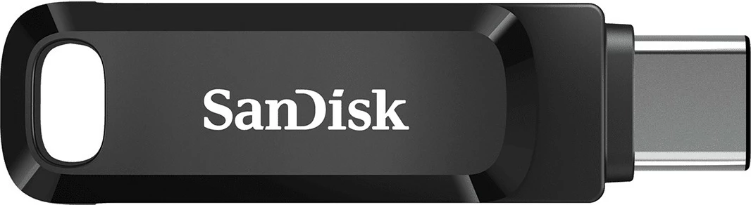 USB ključek SanDisk Ultra Dual Drive, 128 GB, USB Type-A / USB Type-C, 3.2 Gen 1, 150 MB/s, drsni, črn, srebrn